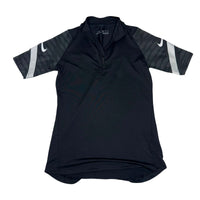 Nike Dri-FIT Womens Quarter Zip Training Top Black Grey Size S