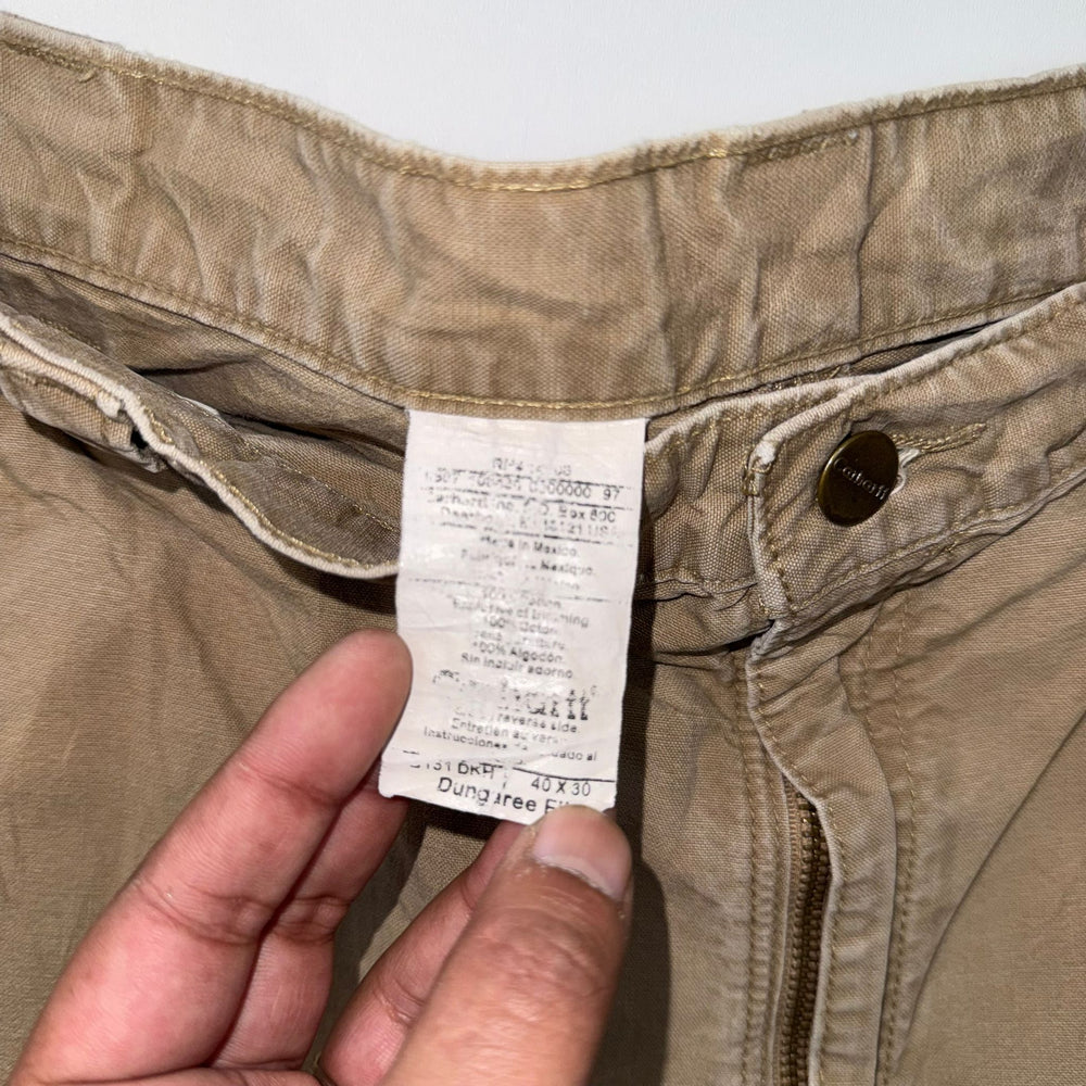 Vintage Carhartt Cargo Shorts Beige Relaxed Fit Utility Workwear Men’s W40