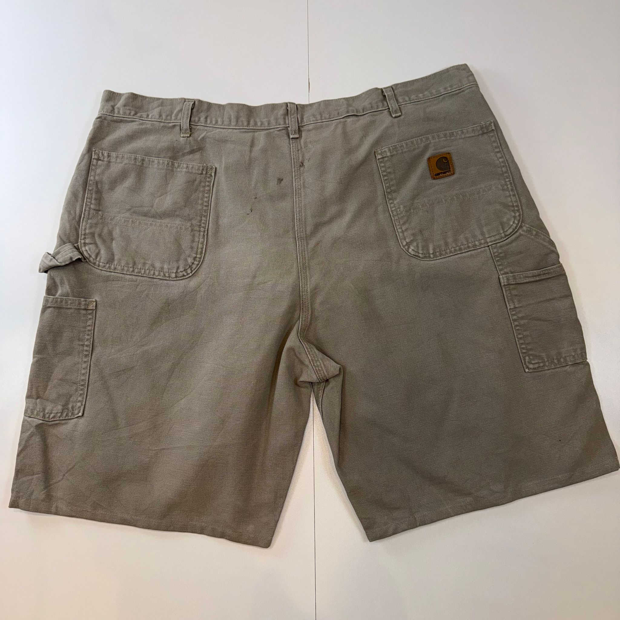 Carhartt Dungaree Work Shorts – Beige/Grey – W44 – Made in USA