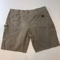 Carhartt Dungaree Work Shorts – Beige/Grey – W44 – Made in USA
