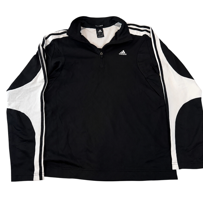 Adidas Clima365 Climawarm 1/4 Zip Track Top Black White Size M Sports Pullover