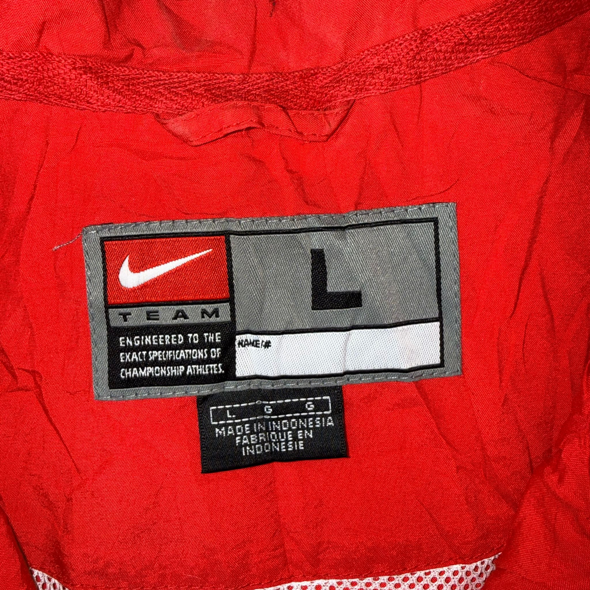 Vintage Nike Team Red Full Zip Windbreaker Jacket