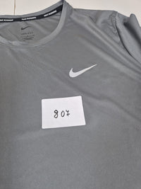 Nike Running Dri-FIT Long Sleeve Top Grey Reflective Swoosh Mens Size L