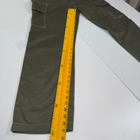 True Religion Cargo Trousers Olive Green Contrast Stitch Cargo Pockets Size 34