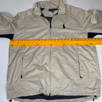 Polo Golf Ralph Lauren Windbreaker Jacket Stone Navy Full Zip Size XL