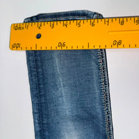 Rock Revival Jelina Embroidered Crop Jeans Blue Distressed Size 27