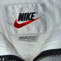 Nike Windbreaker Jacket White Black Colourblock Retro Shell Zip Up Size M