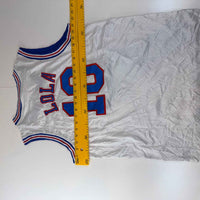 Tune Squad Lola Bunny #10 Basketball Jersey Vest Size M Space Jam White Mesh Top