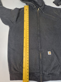 Carhartt Zip Up Hoodie Guinness Harp Sleeve Print Faded Black XL Tall