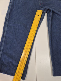 Dickies Blue Denim Bib Overalls Cropped Workwear Adjustable Strap Size 2XL