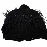 The American Line by Stefano Fringed Suede Cropped Jacket (Size 16W)
