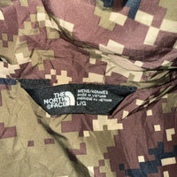 The North Face DryVent Waterproof Hooded Jacket Black Camo L Large Lightweight Rain Coat
