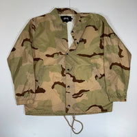 Stüssy Desert Camo Coach Jacket Snap Button Nylon Size S