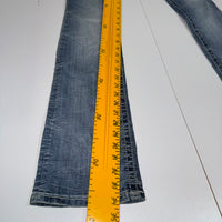 Miss Me Signature Slim Boot Jeans Crystal Wing Pockets Blue Size 27 Bootcut