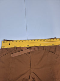 The North Face Belted Hiking Shorts Caramel Brown Stretch Gorpcore Size US 12 UK 16