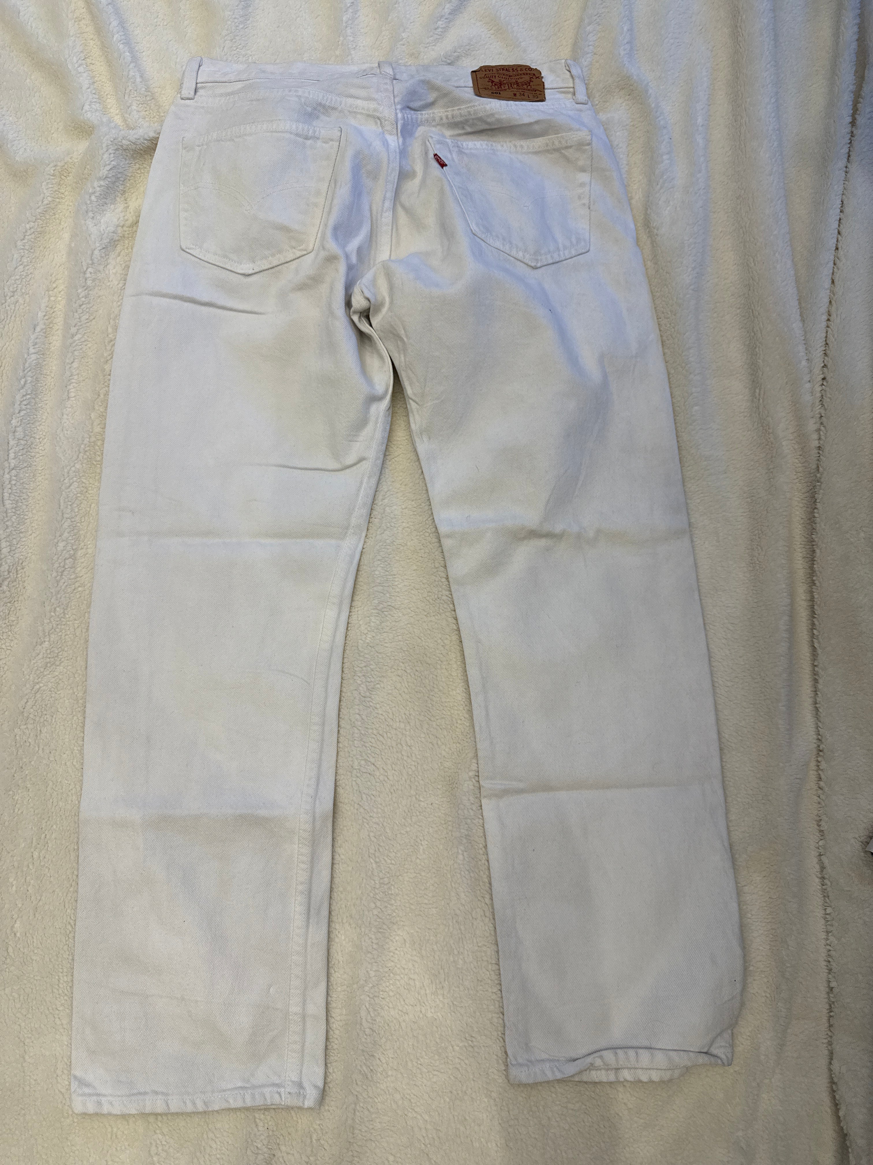 Vintage Levi's 501 XX, USA Made Denim Jeans - White - W34 L30