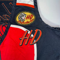 Harley-Davidson She Devil Race Team Colorblock Zip Vest Black Red XL