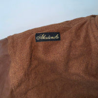 Akademiks Brown Wool & Leather Varsity Jacket Men's Large L Vintage Y2K Bomber College Jacket