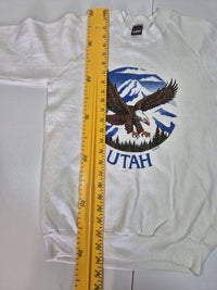 Vintage Screen Stars Utah Eagle Graphic Sweatshirt White Size S