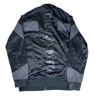 Ecko Unltd Track Jacket Black Grey Colourblock Rhino Graphic Zip Up Size S