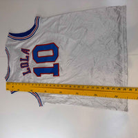 Tune Squad Lola Bunny #10 Basketball Jersey Vest Size M Space Jam White Mesh Top