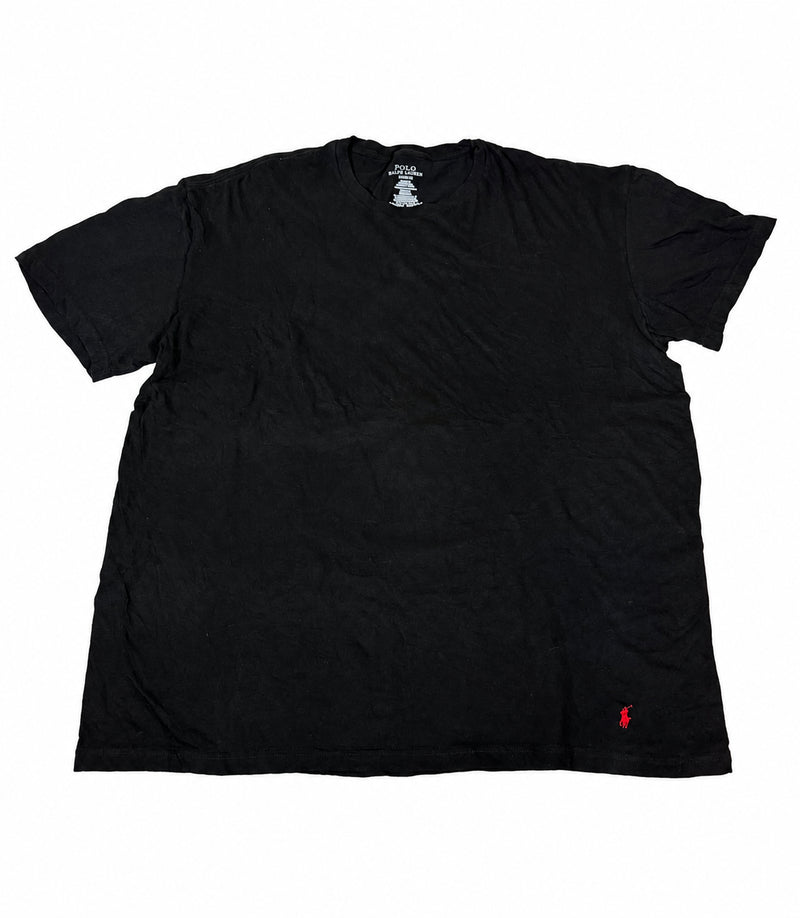 Polo Ralph Lauren Crew Neck T-Shirt Black Cotton Classic Fit Mens Size XL