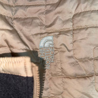 The North Face Quilted Insulated Jacket Khaki Fleece Collar Size L