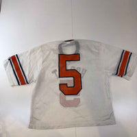Vintage Champion Hobart #5 Mesh Football Jersey XL White Orange USA Made