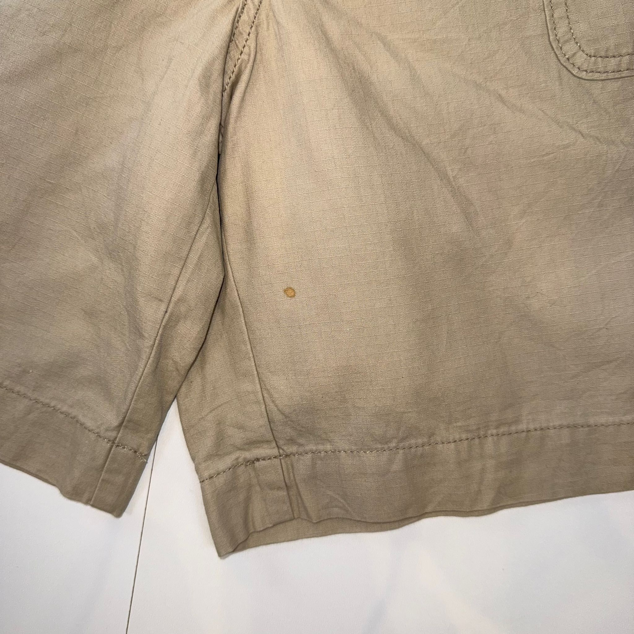 Carhartt Women’s Beige Utility Shorts Size 16 Original Fit Cotton Casual Workwear