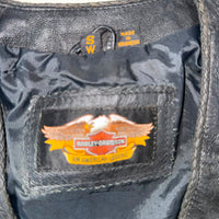 Harley-Davidson Leather Zip-Up Biker Vest, Women's Small