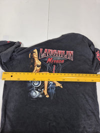 Laughlin Nevada 2008 Biker Rally Graphic Long Sleeve Tee Black Size 2XL