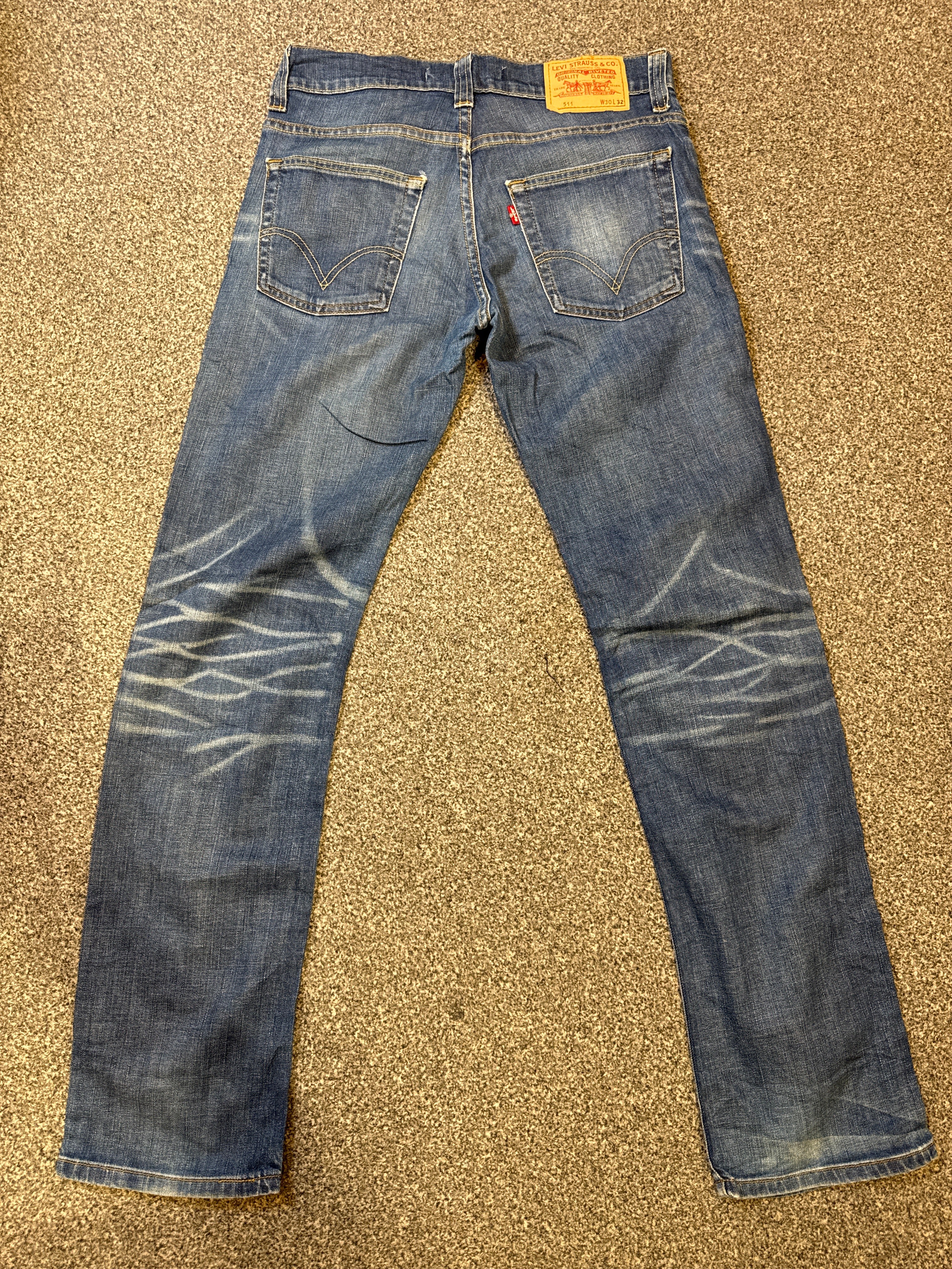 Levi’s Women’s 511 Slim Fit Blue Laser-Fade Jeans – P441