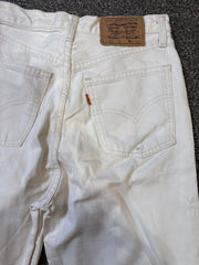 Levi’s Women’s 881 Vintage Orange Tab White High-Waisted Regular Fit Jeans – P432