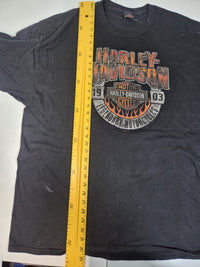 Harley-Davidson Graphic T-Shirt Black Biker Dealership Print Size 3XL