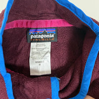 Patagonia Synchilla Snap-T Fleece Pullover Womens M Burgundy Pink Colour Block