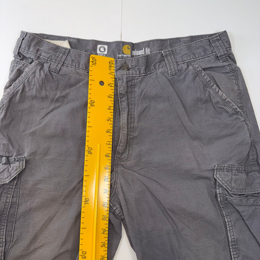 Carhartt Force Relaxed Fit Cargo Shorts Grey Ripstop Men’s Size W38