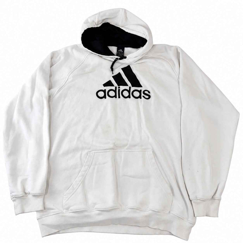 Adidas White Big Logo Pullover Hoodie, Men's 2XL