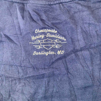 Harley-Davidson Women’s Blue Sweatshirt Top XL Embroidered Eagle Logo Drawstring Hem