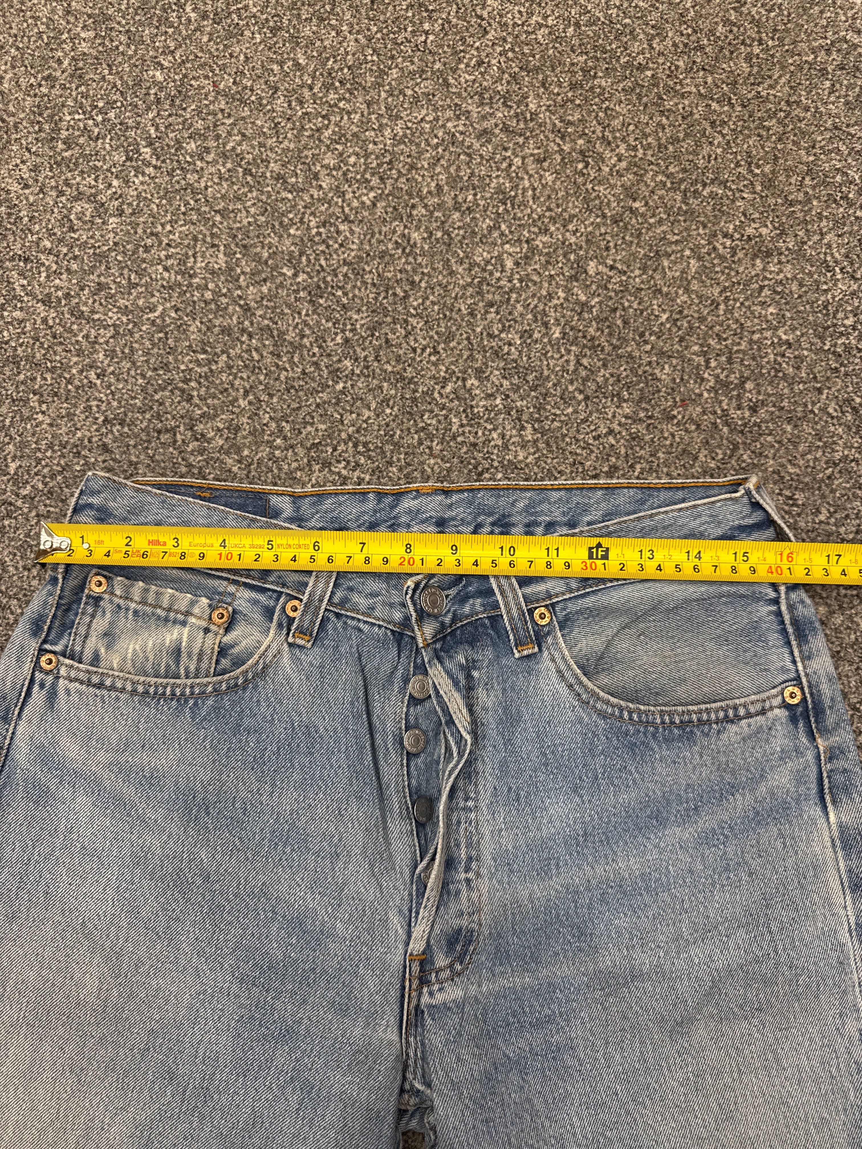 Rare Vintage Levi's 501 XX, USA Made Denim Jeans - Faded Light Blue - W33 L34