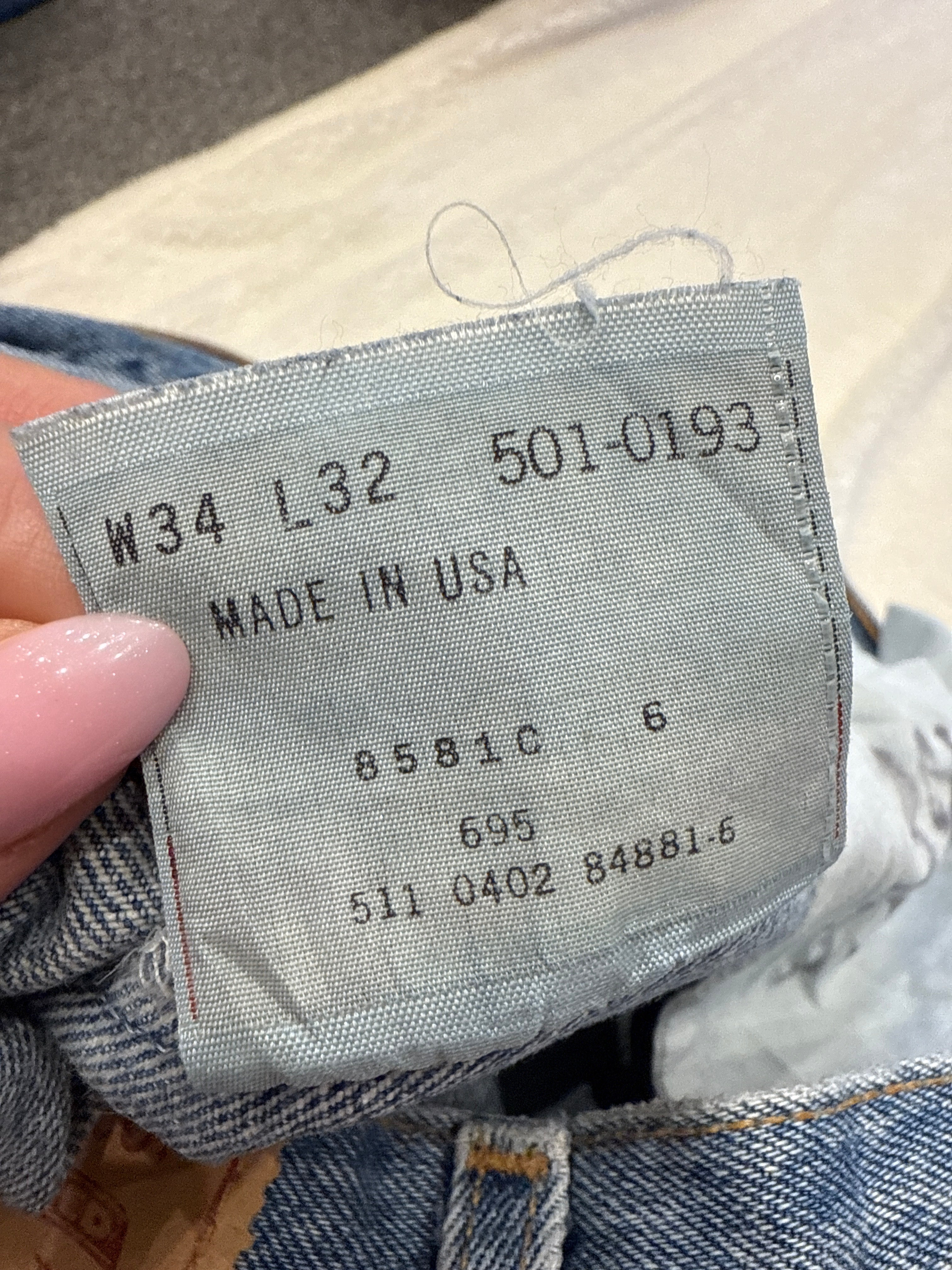 Vintage Levi's 501 XX, USA Made Denim Jeans - W34 L30