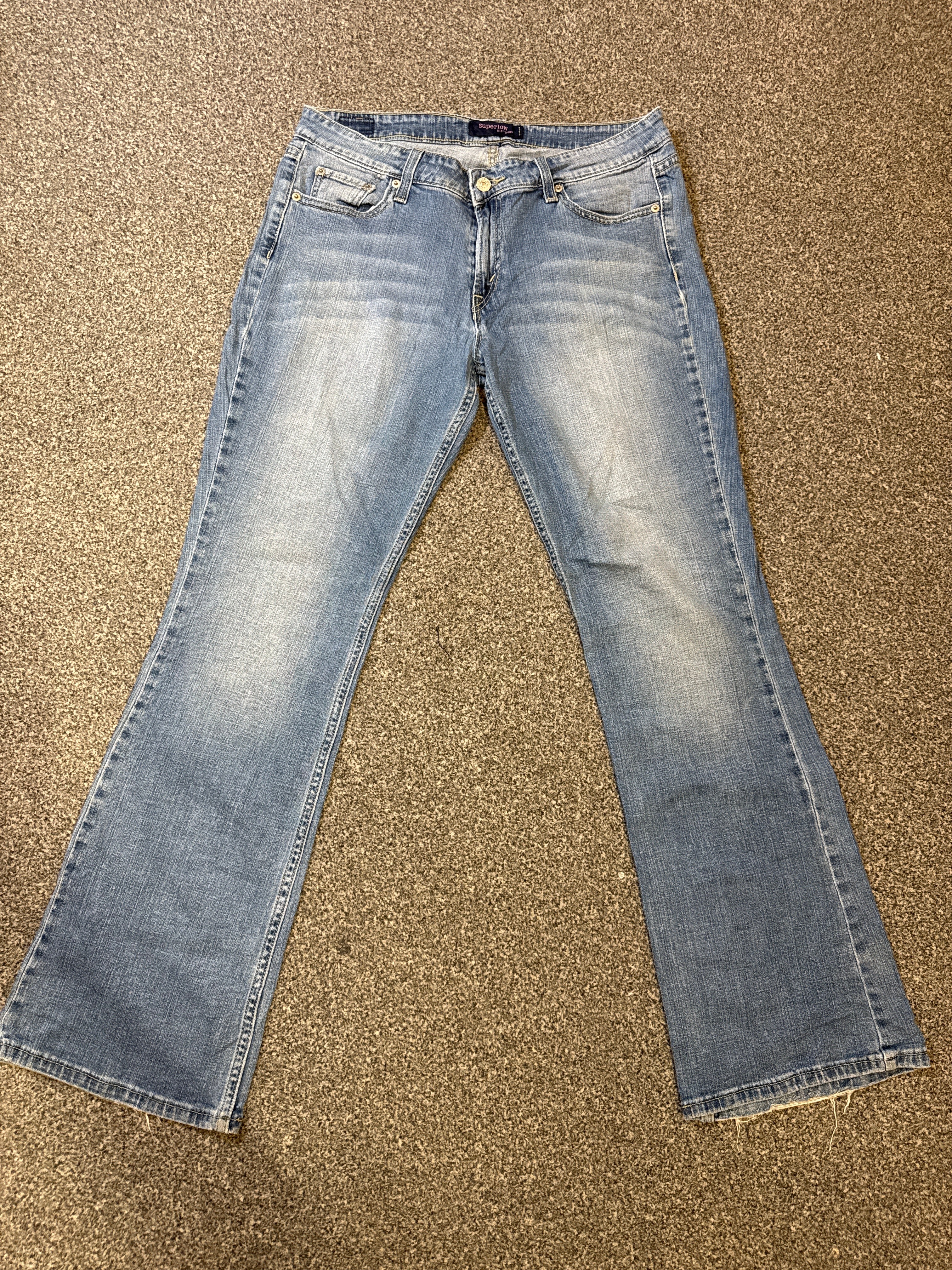 Levi’s Women’s 518 Super Low Flare Jeans with Embroidered Back – P447