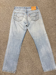 Rare Vintage Levi's 501 XX, USA Made Denim Jeans - Faded Light Blue - W33 L34