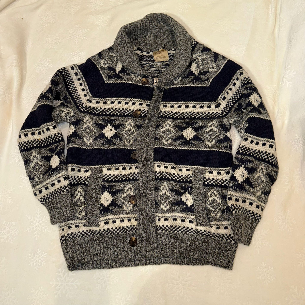 Telluride Clothing Company Fair Isle Knit Button Cardigan Sweater
