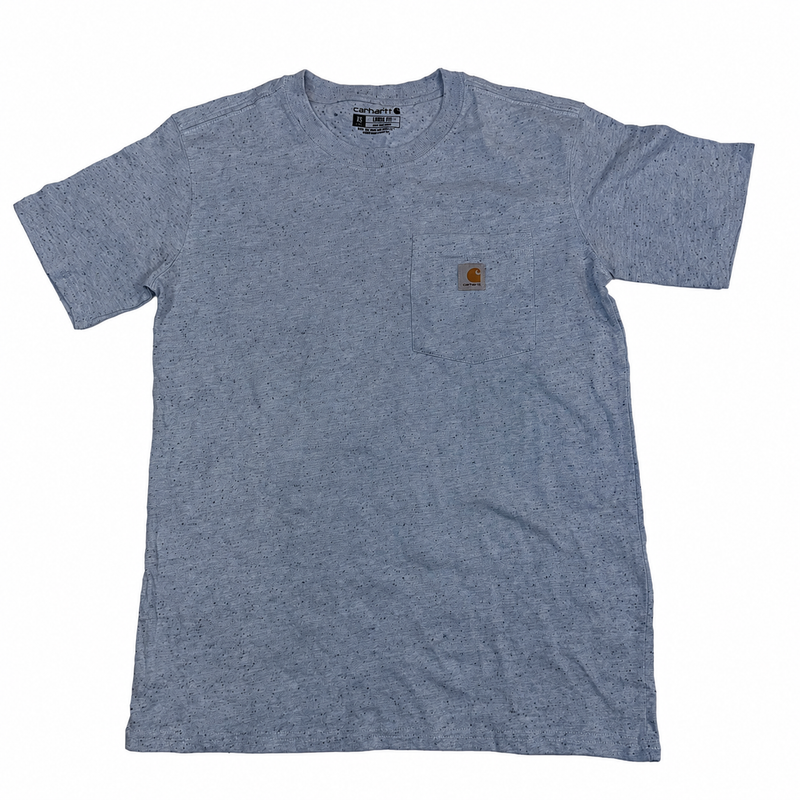 Carhartt Women’s Loose Fit Pocket T-Shirt – Light Blue Speckled Heather | XS