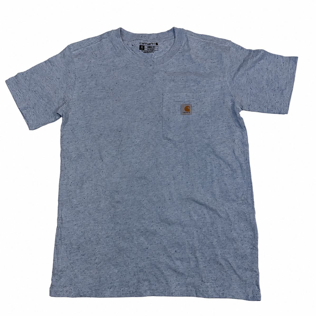 Carhartt Women’s Loose Fit Pocket T-Shirt – Light Blue Speckled Heather | XS