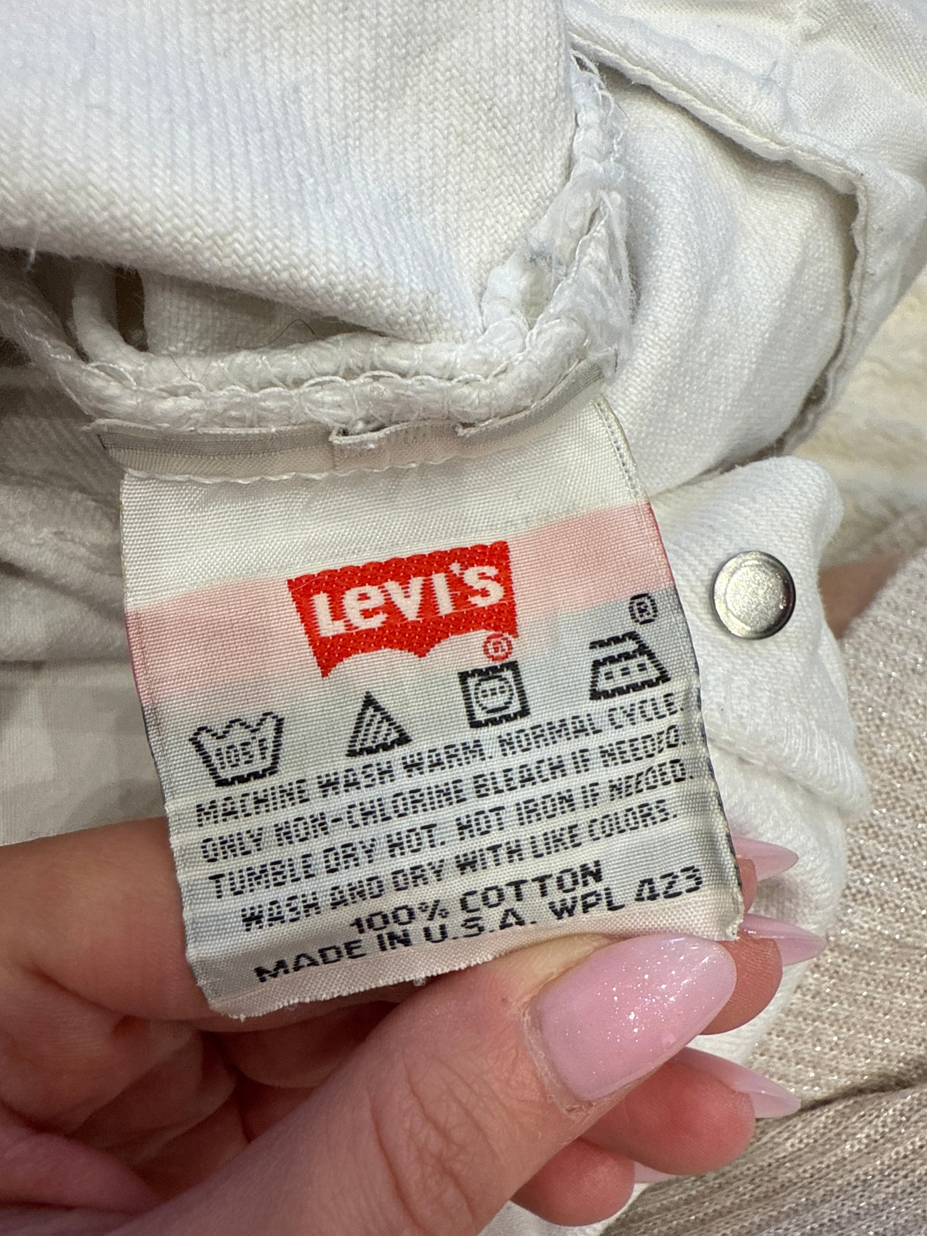 Vintage Levi's 501 XX, USA Made Denim Jeans - White - W34 L30
