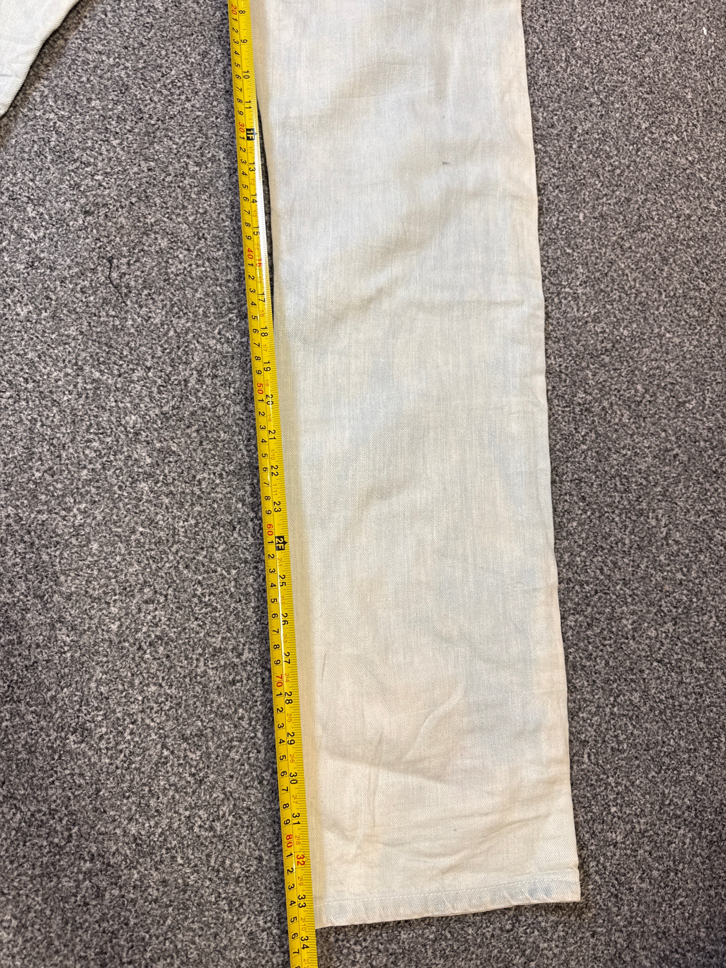 Levi’s Women’s 504 Eco Straight Fit Off-White Light Blue Jeans – P443