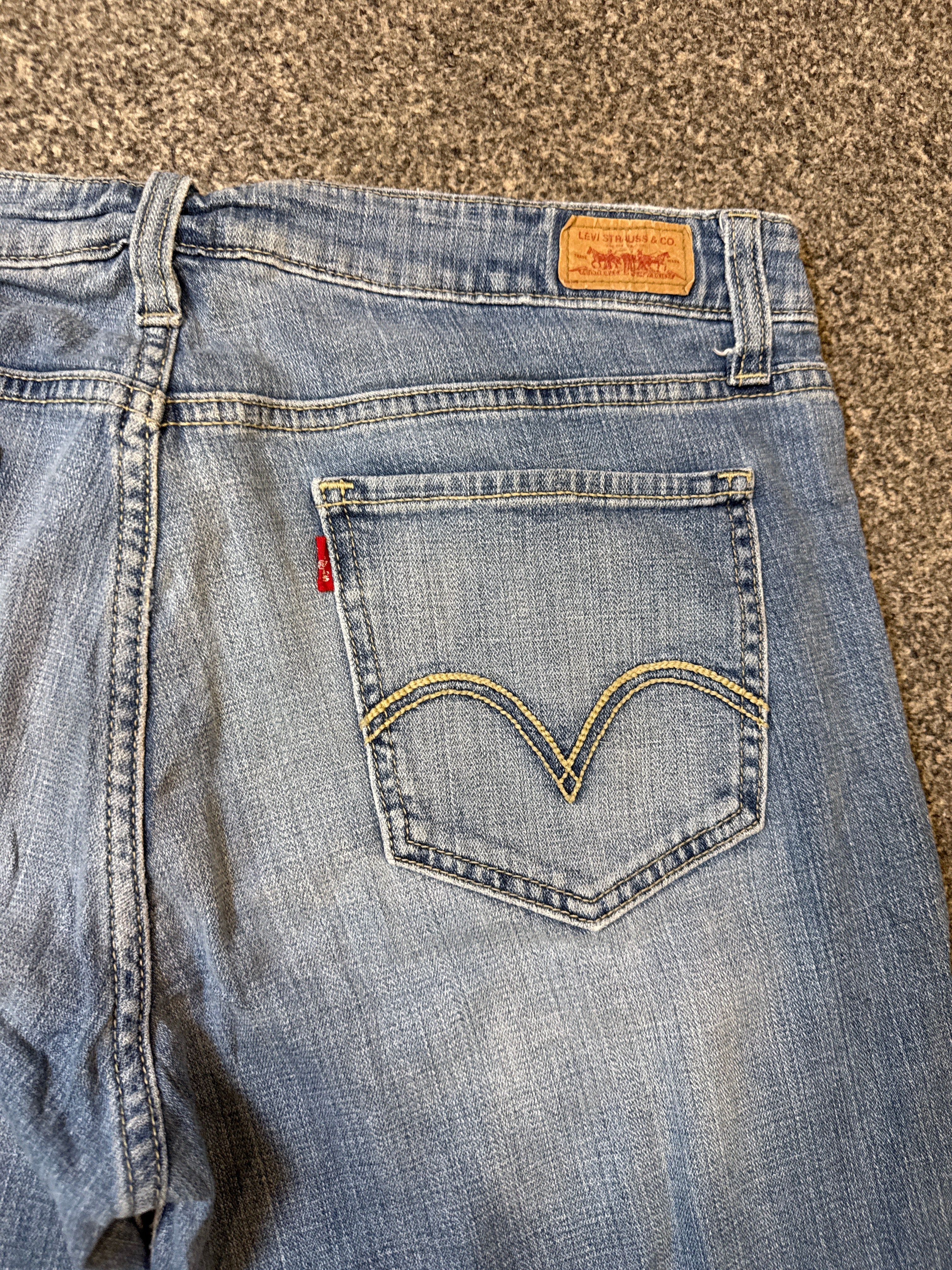 Levi’s Women’s 518 Super Low Flare Jeans with Embroidered Back – P447