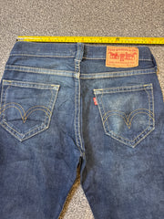 Levi’s Women’s 901 Dark Blue Jeans with White Stitching – P417