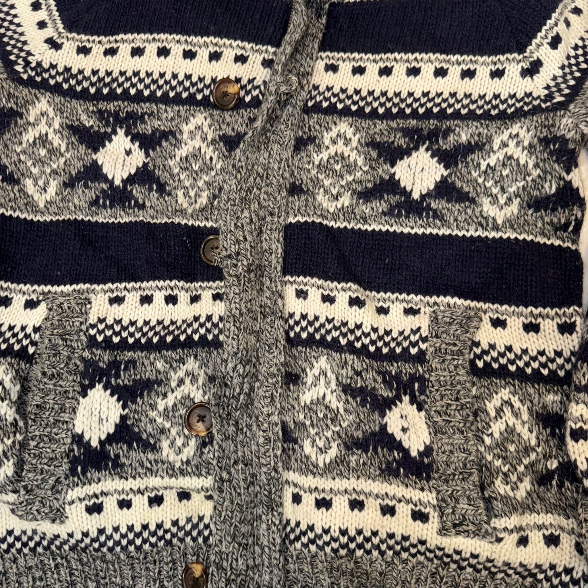 Telluride Clothing Company Fair Isle Knit Button Cardigan Sweater
